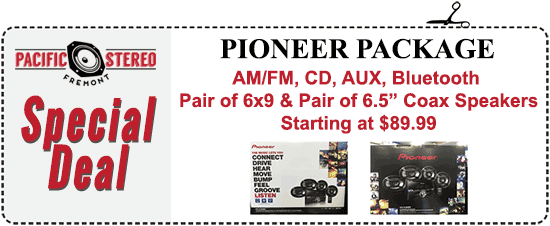 AM/FM, CD, AUX, Bluetooth plus a pair of 6x9 speakers and a pair of 6.5" Coax speakers, starting at $89.99
